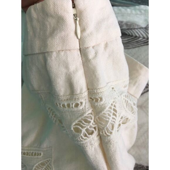 Beautiful French Linen Anthropologie Skirt, Moulinette   Soeurs , France, size 2 - Picture 5 of 10